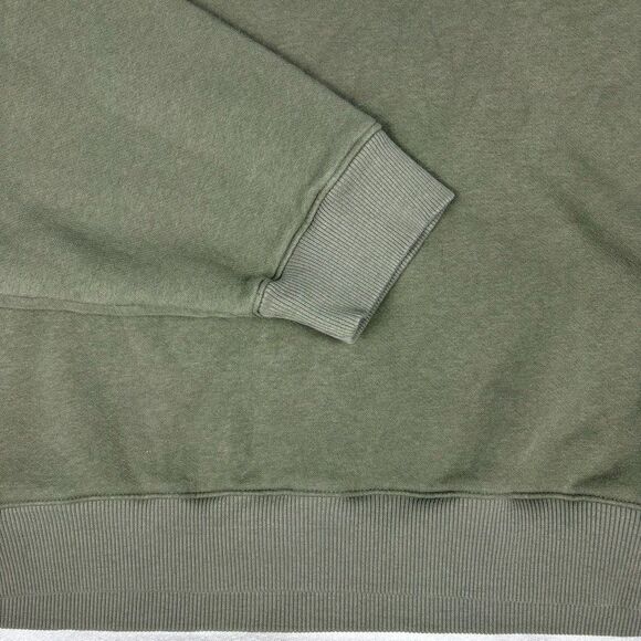 Nuuds Real Bodies Crewneck Sweatshirt XL Olive Green Fleece Lined Boxy Cozy - Picture 3 of 6
